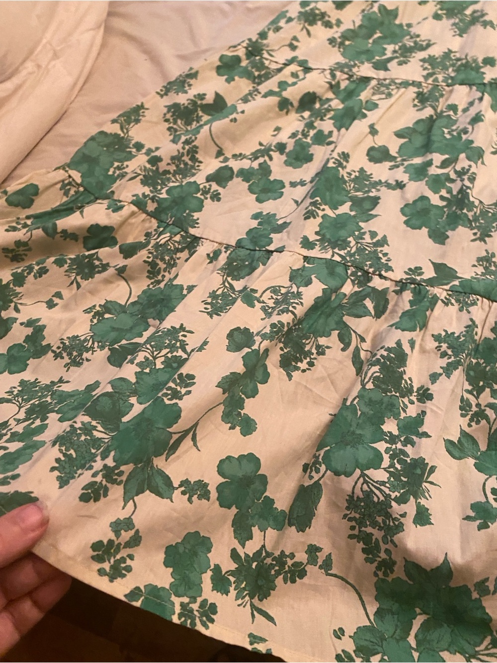 Monteau Los Angeles Size M Green Floral Halter Maxi Dress With Pockets - Picture 9 of 12